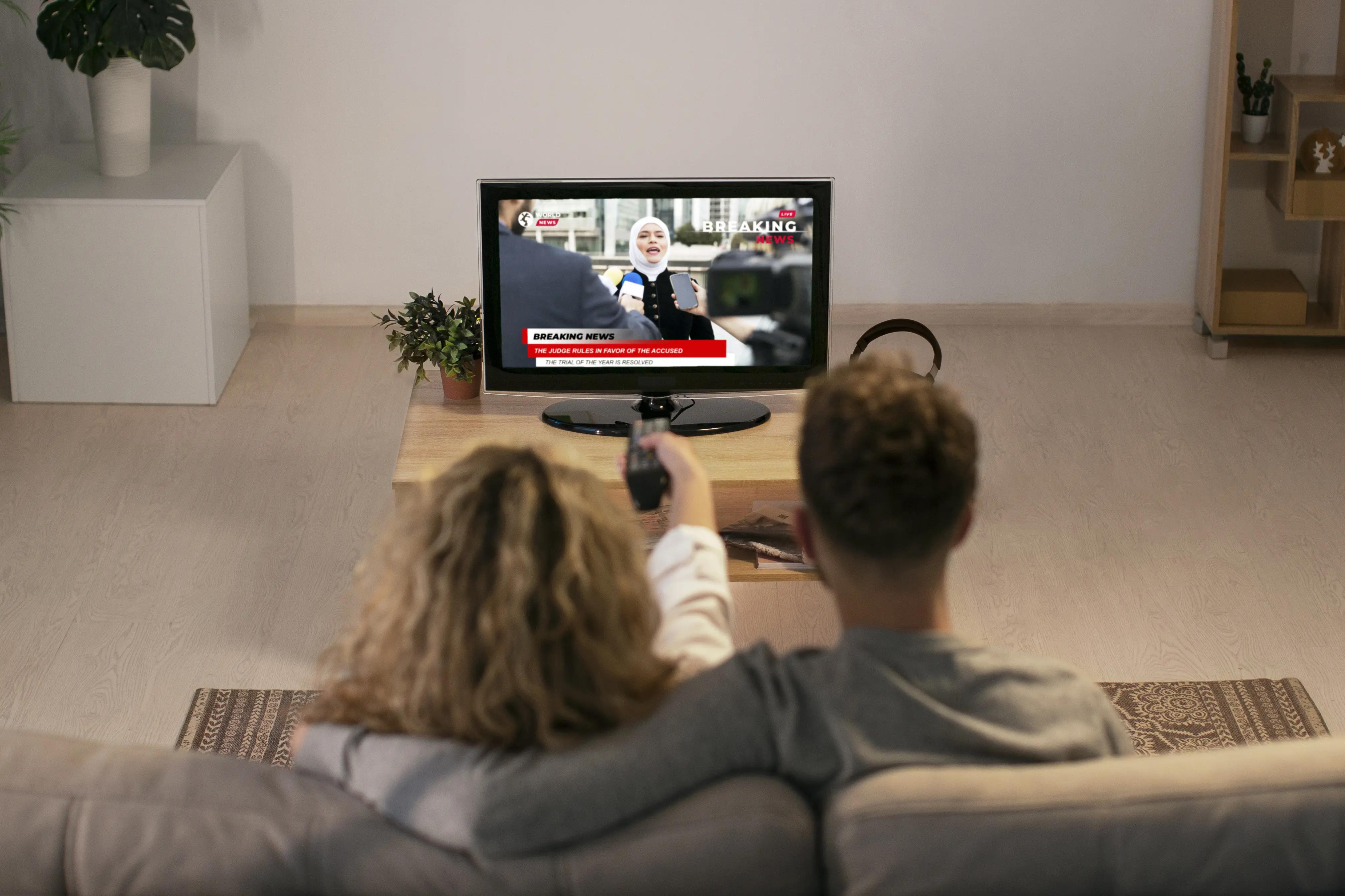 Logo České televize na obrazovce s rušivými efekty
