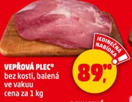 Plátky vepřové plece s bylinkami připravené na vaření