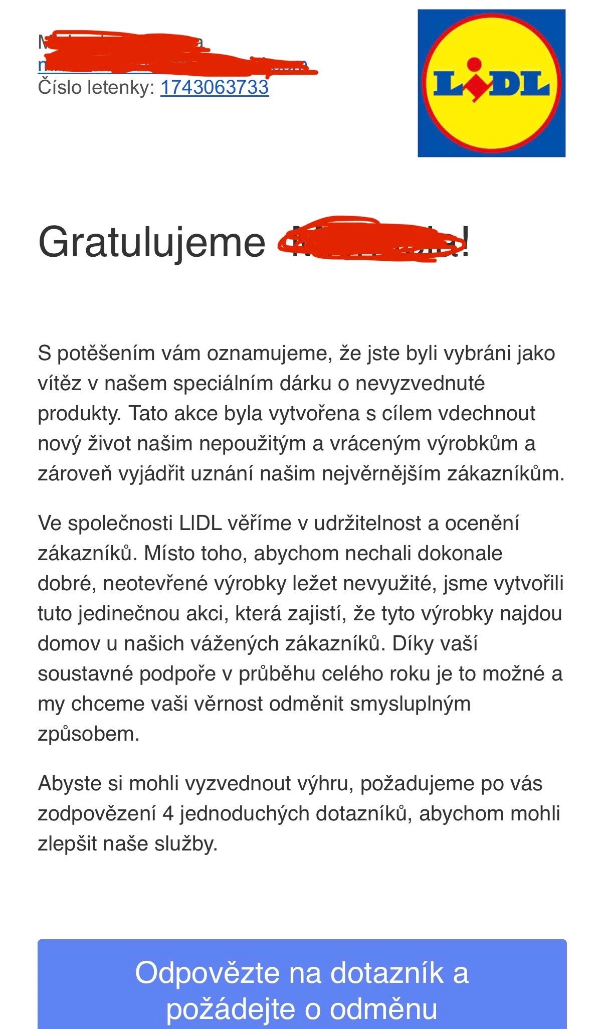 Detail e-mailu napodobujícího oficiální komunikaci dopravce